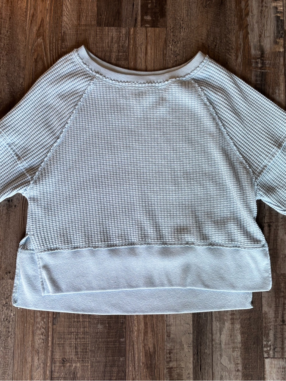 American Eagle Outfitters Off-the-Shoulder Waffle Knit Sweater in White
